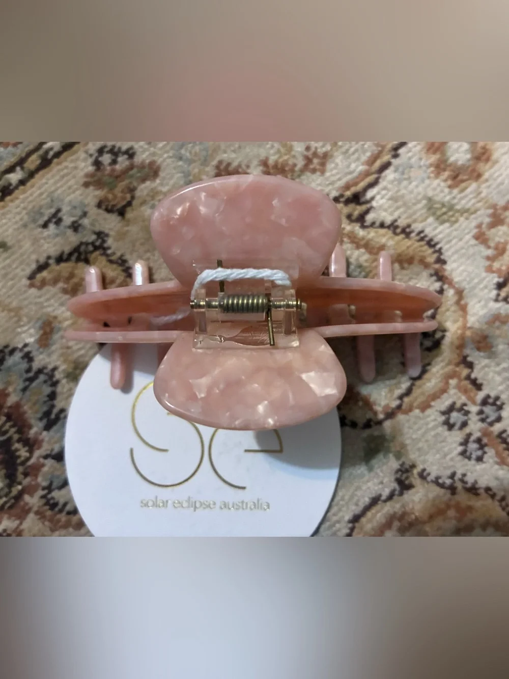 Pink 'LOVE' Rhinestone Hair Claw